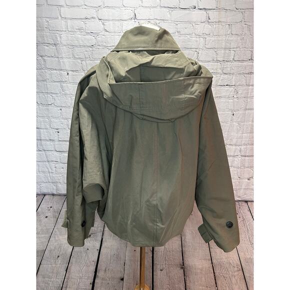 Nwt-Zara- ZW COLLECTION SHORT HOODED TRENCH COAT-M - Picture 8 of 8